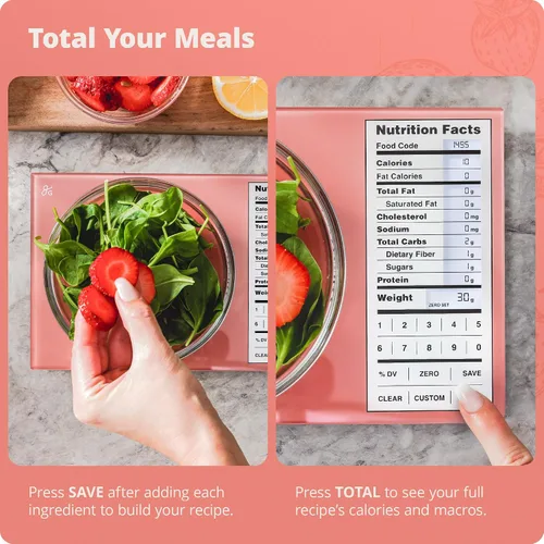 Vista 4 de Greater Goods Báscula digital de nutrición: seguimiento preciso de macro y calorías para preparar comidas, pérdida de peso y alimentación saludable