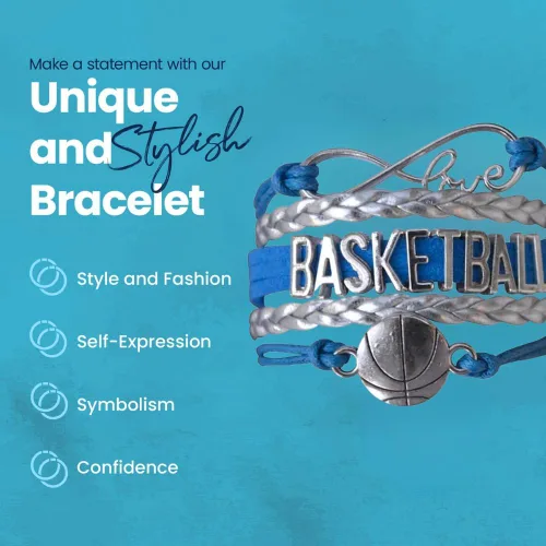 Vista 55 de Infinity Collection - Pulsera de baloncesto de regalo para equipos y jugadores
