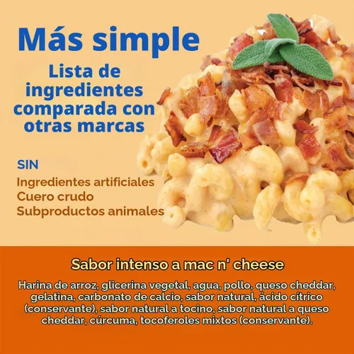 Vista 3 de N-Bone Mega-Bone - Masticables para perros de larga duración, sabor a Mac n' Cheese, 6 unidades, 16.8 onzas