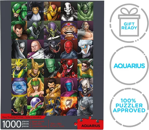 Vista 7 de AQUARIUS Marvel Puzzle Supervillains - Rompecabezas de 1000 piezas, mercancía y coleccionables con licencia oficial de Marvel, sin deslumbramiento