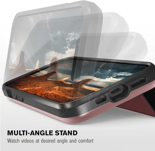 Vista 4 de VENA Funda tipo cartera compatible con Apple iPhone 13 Pro (6.1 pulgadas), vCommute (protección contra caídas de grado militar) Funda de piel