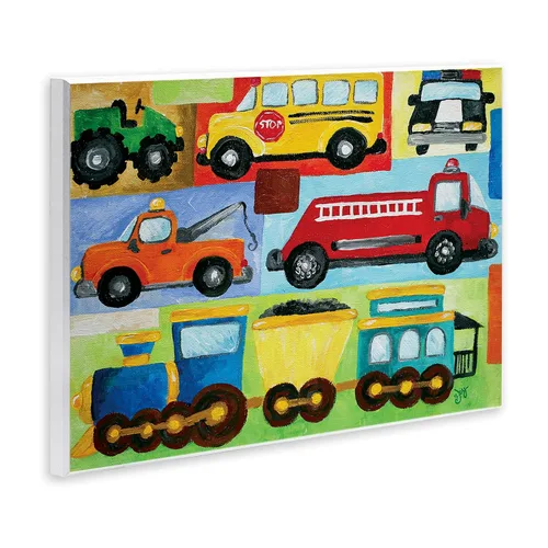 Vista 3 de Stupell Industries The Kids Room by Stupell Transportation Collage, 10 x 15, Multi