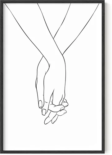 Vista 30 de HAUS AND HUES Arte de pared minimalista - Dibujo moderno de líneas abstractas, impresión de boceto femenino simple, obra de arte para el hogar
