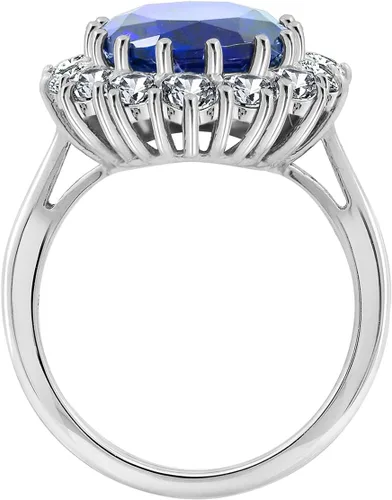 Vista 3 de Tienda Essentials Anillo de plata de ley chapada en platino con detalles de circonita Infinite Elements, (anteriormente colección Tienda)