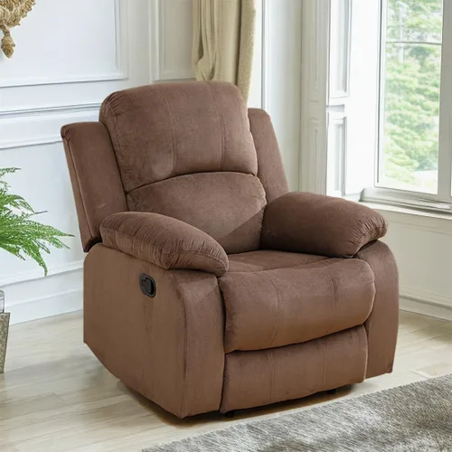 Vista 59 de Sofá reclinable manual moderno, sofá reclinable de cuero de 3 plazas, sofá reclinable de sala de estar, sofá con portavasos y mesa abatible