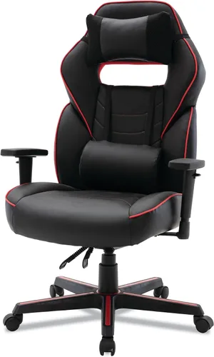 Vista 8 de Alera BT-51593RED Silla ergonómica para juegos de 15.91 pulgadas a 19.8 pulgadas de altura del asiento, estilo carreras, color negro/rojo