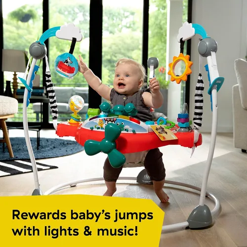 Vista 3 de Baby Einstein Ocean Explorers Airplane Adventure Centro de actividades saltador interactivo 2 en 1 para bebé con luces a partir de 6 meses