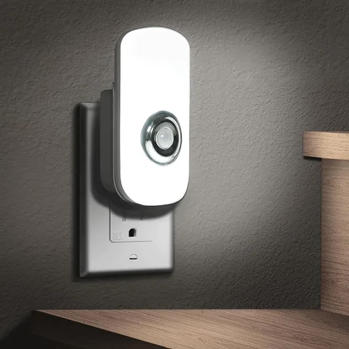 Vista 5 de Sensky Luz Nocturna con Sensor de Movimiento 3-en-1 Enchufable, Linterna Recargable, Luz de Emergencia para Dormitorio, Baño, Sala de Estar