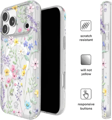 Vista 725 de VELVET CAVIAR Funda para iPhone 15, compatible con MagSafe, probada contra caídas de 10 pies, fundas protectoras de diseño, leopardo color rosa