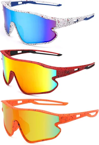 Vista 18 de Gafas de sol de béisbol para niños, gafas de sol de béisbol juveniles para niños y niñas, pantallas deportivas de sóftbol de 6 a 14 años