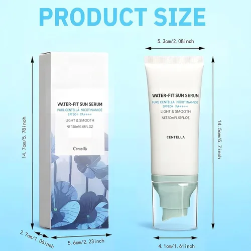Vista 7 de Protector solar coreano Centella SPF 50+ de amplio espectro, fórmula mineral sin fundición blanca, protector solar diario ligero para pieles