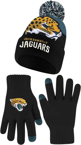 Vista 59 de Ultra Game Gorro de punto de invierno oficial de la NFL para jóvenes, súper suave, con guantes extra cálidos para pantalla táctil Color del equipo 1