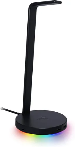 Vista 5 de Razer Leviathan V2 X Barra de sonido para PC con controladores de rango completo y estación base V2 Chroma iluminación Chroma RGB - Base de goma