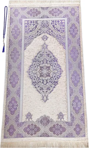 Vista 14 de ihvan online Alfombra de oración musulmana Tasbih con 99 cuentas, chenilla suave, ligera y plegable, tapete de oración portátil de viaje, regalo