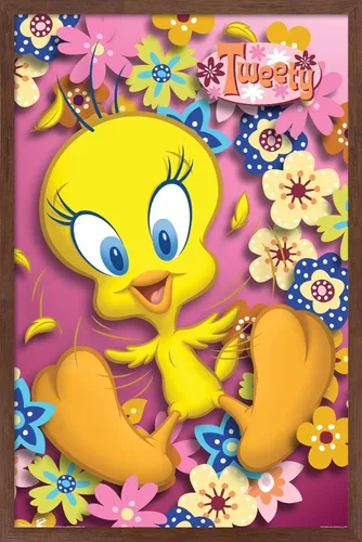 Vista 20 de Trends International Looney Tunes - Póster de pared de Tweety Bird de poder, 14.725 x 22.375 pulgadas, versión enmarcada de madera de granero