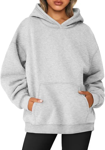 Vista 26 de AUTOMET Sudaderas de gran tamaño con capucha de forro polar para mujer, camisas de manga larga, sudaderas con bolsillo para otoño 2025