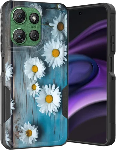Vista 40 de para Moto G Play 4G 2024, funda de dos capas híbrida resistente y a prueba de golpes, PC duro + silicona suave protectora para Motorola Moto G Play