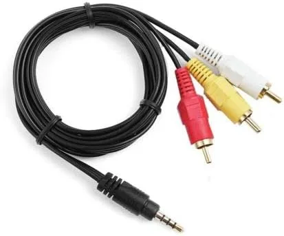 Vista 5 de Cable de 0.138 in a RCA A/V TV Cable para ONN 7 "9" 10" Reproductor de DVD portátil