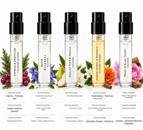 Vista 2 de Jo Malone Set 5 London Fragancia Muestra VIALS Aroma diferente 0.05oz/ 0.1 fl oz cada uno. Set F