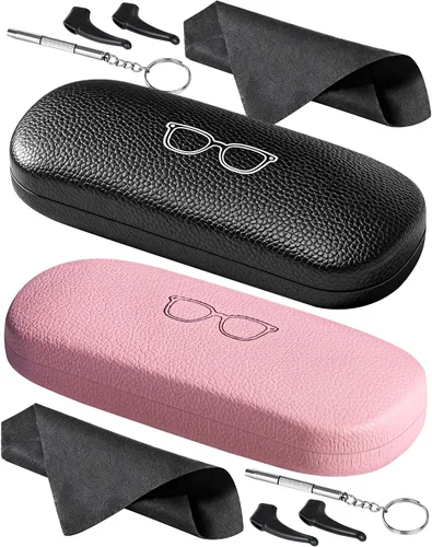 Vista 44 de RayLove Fundas rígidas unisex para gafas, estuche protector para gafas