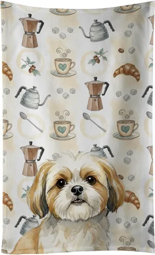 Vista 191 de Caroline's Treasures Afghan Hound - Toalla de cocina para barra de café, terciopelo frontal y lazo de algodón, lavable a máquina Sabueso afgano