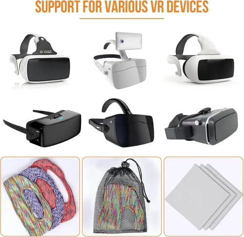 Vista 7 de VRMask for OculusQuest2AccessoriesOculusSweatGuard for Quest2VR OculusFaceCover with Adjustable Sizes HMD Padding VR SweatBand3pcs