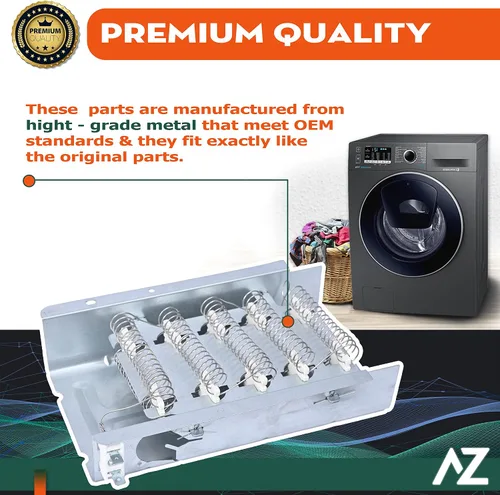Vista 4 de Elemento calefactor de secadora de repuesto para Whirlpool WED4815EW1 WED5000DW2 WED6200SW1 WED6600VW0 WED4800BQ1 WED4800XQ0 WED4800XQ1 WED4900XW0