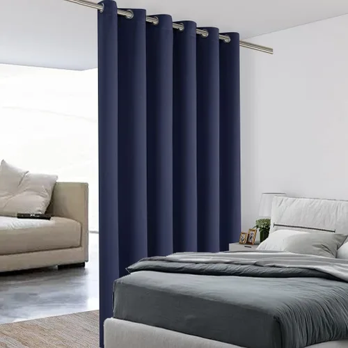 Vista 14 de BONZER Separadores de cortinas negras, cortinas opacas portátiles, panel de tratamiento de ventana de privacidad, cortinas con aislamiento térmico