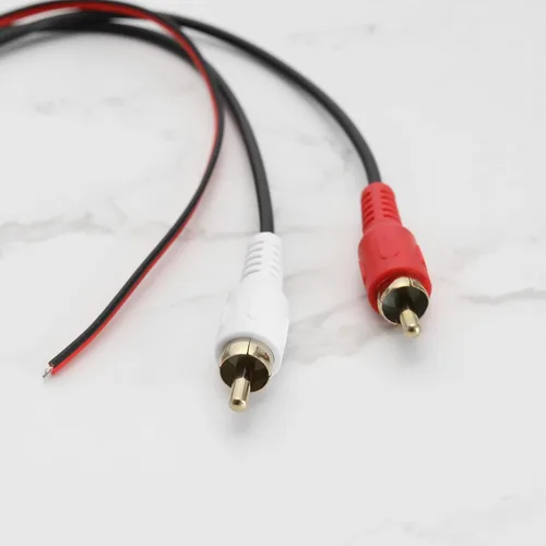 Vista 5 de Adaptador de audio Bluetooth 5.0 para coche, 2 entrada RCA, inalámbrico, Bluetooth, módulo, AUX, cable adaptador para radio de coche, altavoz