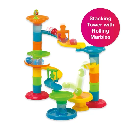 Vista 3 de Edushape Bounce A Marble Racetracks, juego de 30 piezas (809801)