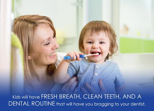 Vista 7 de ToiletTree Products Poseidon - Cepillo de dientes sónico para niños con luces LED, color azul