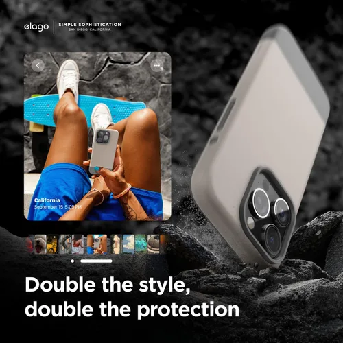 Vista 7 de elago Funda compatible con iPhone 15 Pro Max, compatible con MagSafe, Glide, funda protectora de cuerpo completo, a prueba de golpes, funda delgada