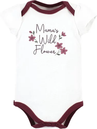 Vista 270 de Hudson Baby baby-girls Cotton Bodysuits 3-pack