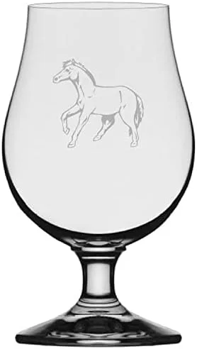 Vista 57 de Abaco Barb Body Horse - Vaso de cerveza Iona grabado (13.25 onzas)