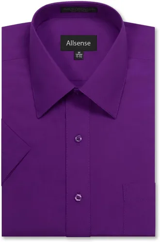 Vista 14 de Allsense Camisa de vestir de manga corta de ajuste regular para hombre