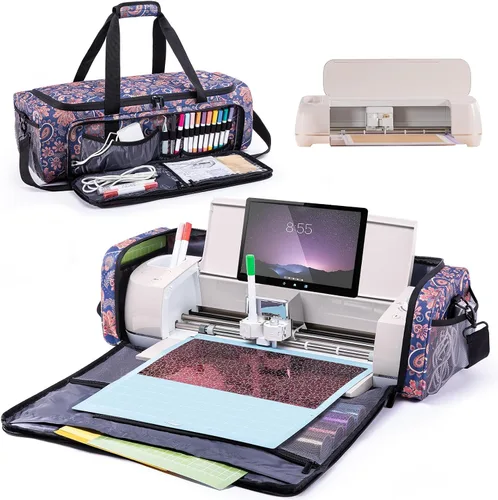 Vista 10 de IMAGINING Bolsa de transporte para Cricut Explore 5, almacenamiento de gran apertura para accesorios y proveedores Cricut