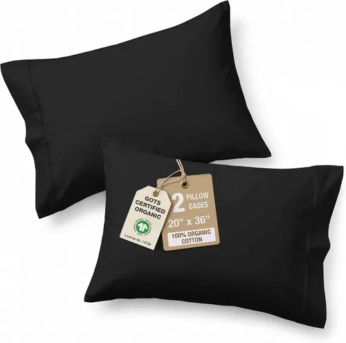 Vista 15 de Lane Linen - Juego de 2 fundas de almohada, 100% algodón orgánico, tamaño estándar, suaves, color blanco (20 x 26 pulgadas)