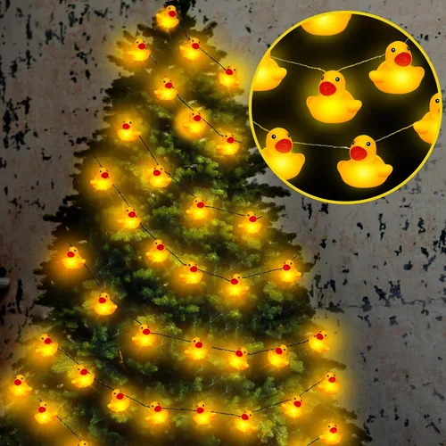 Vista 9 de Deekin 1 tira de luces de goma amarillas, funciona con pilas Amarillo