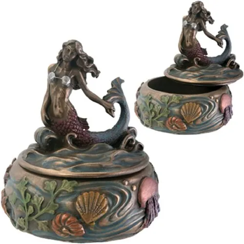 Vista 2 de Joyero con figura de sirena