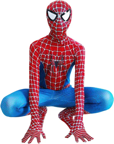 Vista 4 de JINGFENG Disfraz de superhéroe para niños, Halloween, Navidad, regalo de cumpleaños