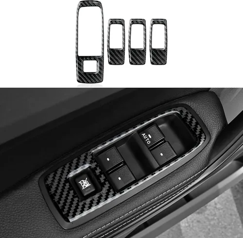 Vista 17 de Cubierta de Panel de Control Central de Fibra de Carbono para Tablero de Coche para Ford Ranger 2019 2020 2021 2022 2023 XLT Lariat XL Accesorios