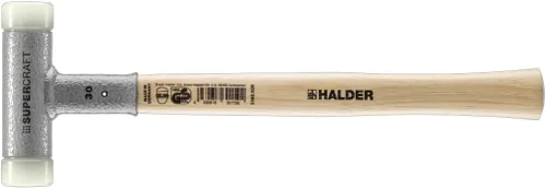 Vista 17 de Halder SuperCraft Dead Blow Mallet 3366.020 - Mazo sin rebote, inserciones de nailon duro, mango de madera de nogal americano con protector