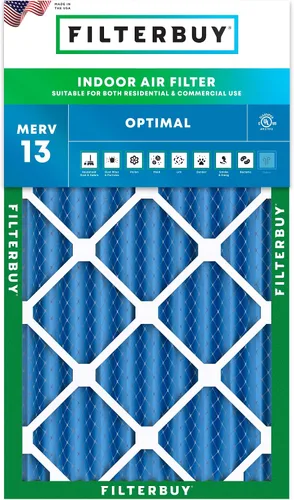 Vista 14 de Filterbuy Filtro de aire 8x14x1 MERV 13 Defensa Óptima contra Humo y Alergias (Paquete de 1), Filtros de Reemplazo Electrostáticos Plisados HVAC AC