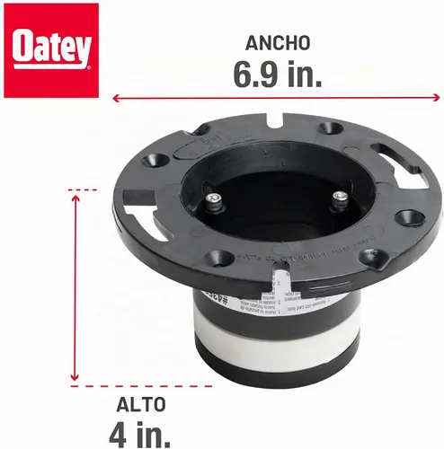 Vista 5 de Oatey 43538 ABS Reemplazo de brida de hierro fundido, 4 pulgadas