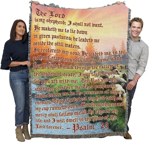 Vista 16 de Pure Country Weavers Great is Thy Faithfulness Blanket - Escrituras - Lamentaciones 3:23 - Tapiz cuadrado para regalo de regazo tejido de algodón