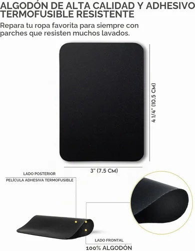 Vista 3 de ZEFFFKA Parches termoadhesivos de tela de alta calidad en el interior y el exterior, pegamento más fuerte, 100% algodón, kit de decoración