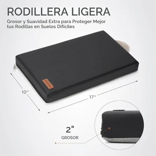 Vista 4 de HappyPicnic Almohadilla impermeable para arrodillarse de jardín, alfombrilla de espuma suave de 2 pulgadas de grosor para jardineros con mango