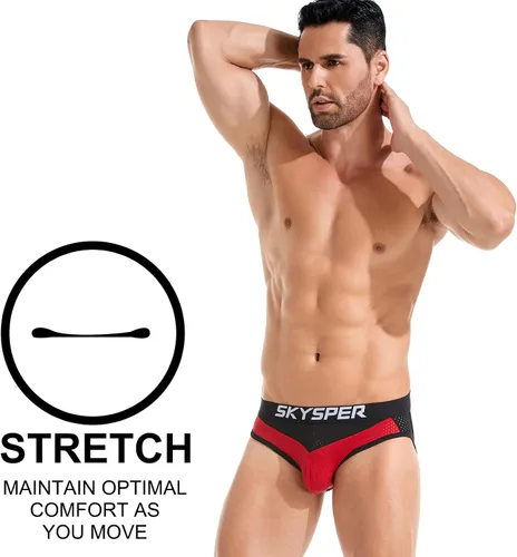 Vista 38 de SKYSPER Jock Strap Athletic Supporter para hombres Sexy Jockstrap Ropa interior masculina