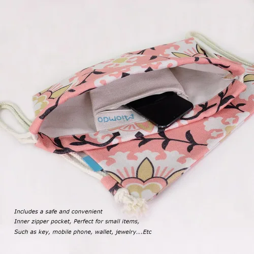Vista 3 de Miomao Mochila con cordón para el gimnasio, estilo dalia