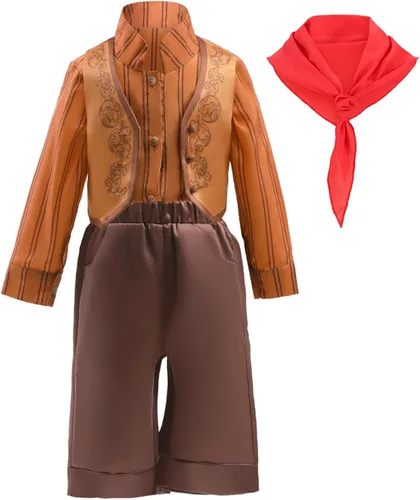 Vista 2 de BILOPER 4 piezas de disfraz mágico de la familia, protagonista masculino, disfraz para niños, niños, príncipe, cosplay, Halloween, disfraz